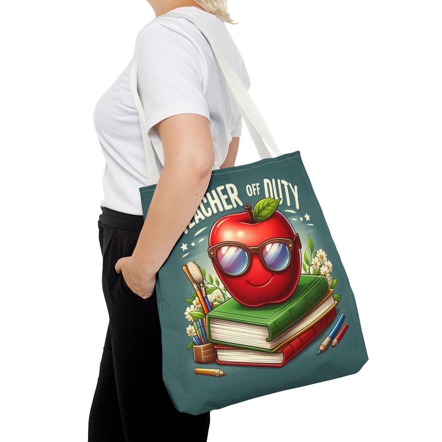 Fun Teacher Tote Bag - 'Teacher Off Duty' Design, Perfect for Back to School & Teacher Appreciation