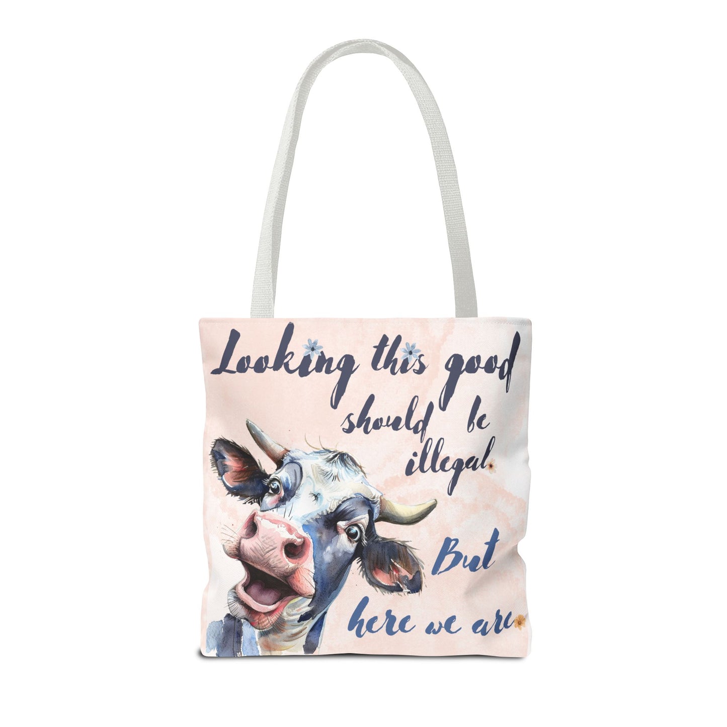 Humorous Cow Tote Bag - 'Looking This Good Should Be Illegal' - Gift Idea