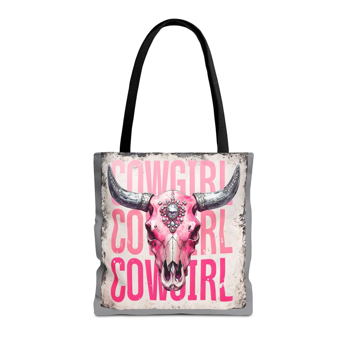 Pink Cowgirl Skull Tote Bag - Stylish Western Decor