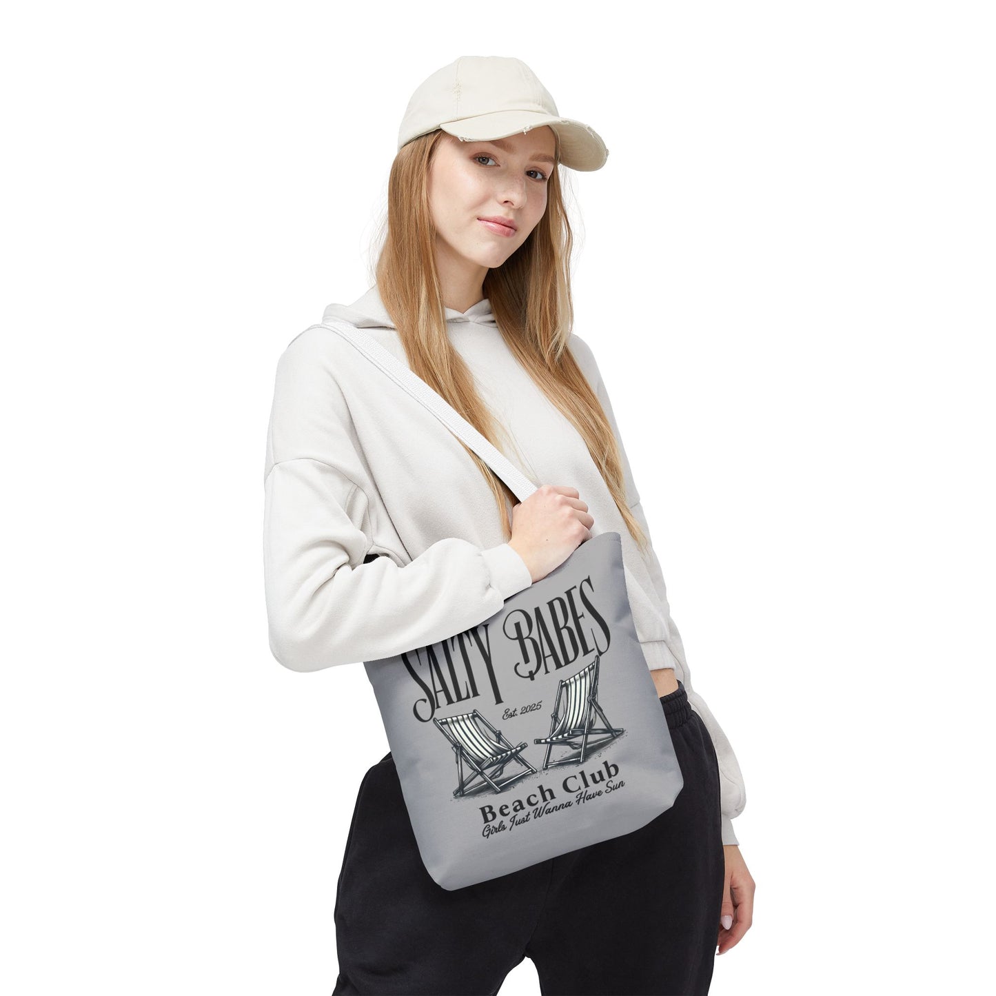 Salty Babes Beach Club Tote Bag – Perfect for Sun-Loving Women