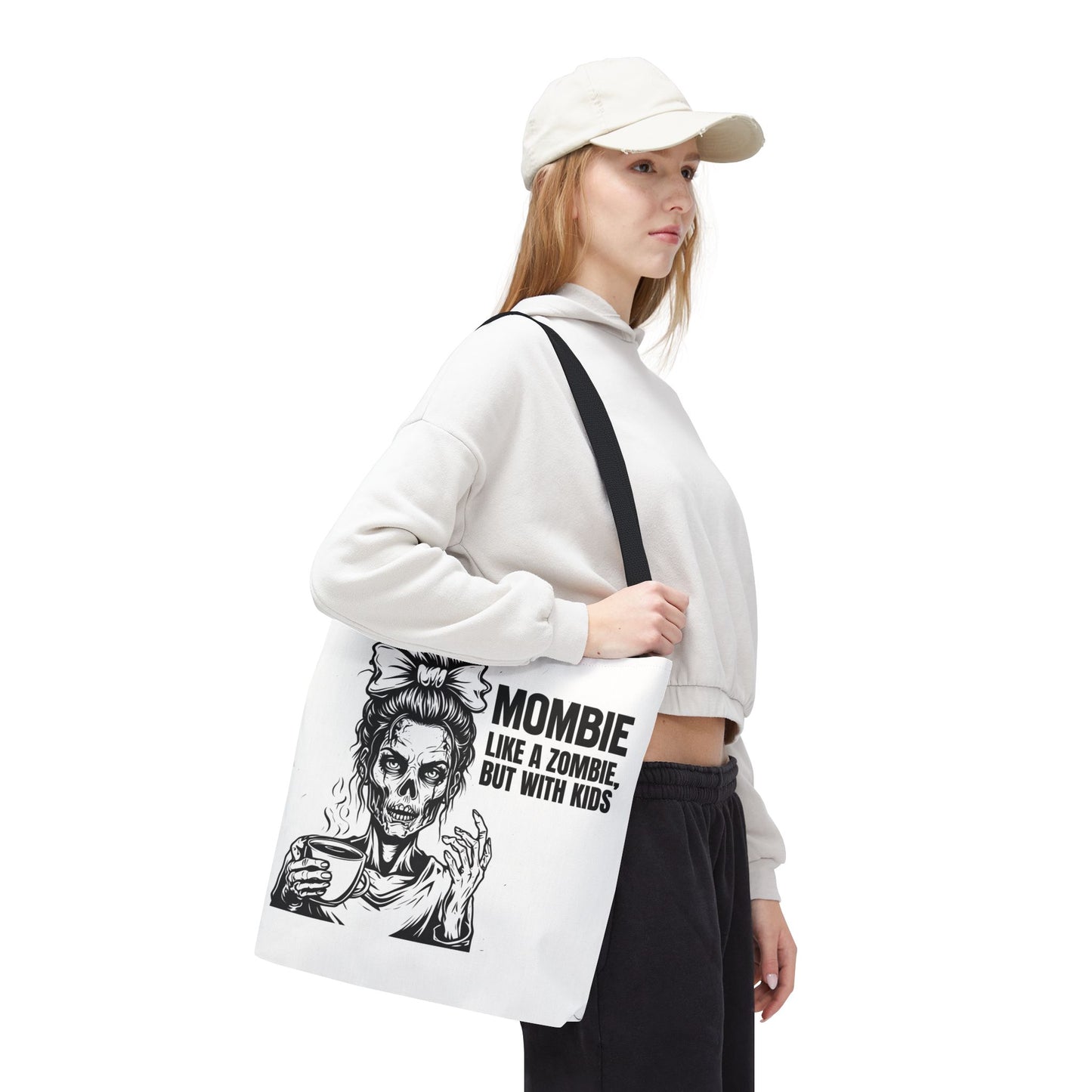 Funny "Mombiel Like a Zombie, but with Kids" Tote Bag - Perfect for Moms and Mother's Day Gift Ideas