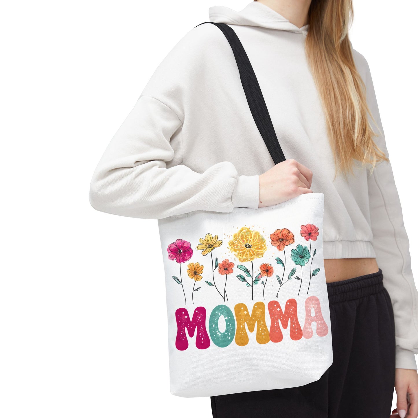 Colorful Floral Momma Tote Bag - Perfect Gift for Mother's Day & Everyday Use