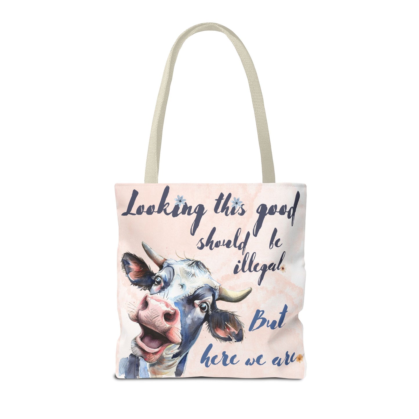 Humorous Cow Tote Bag - 'Looking This Good Should Be Illegal' - Gift Idea