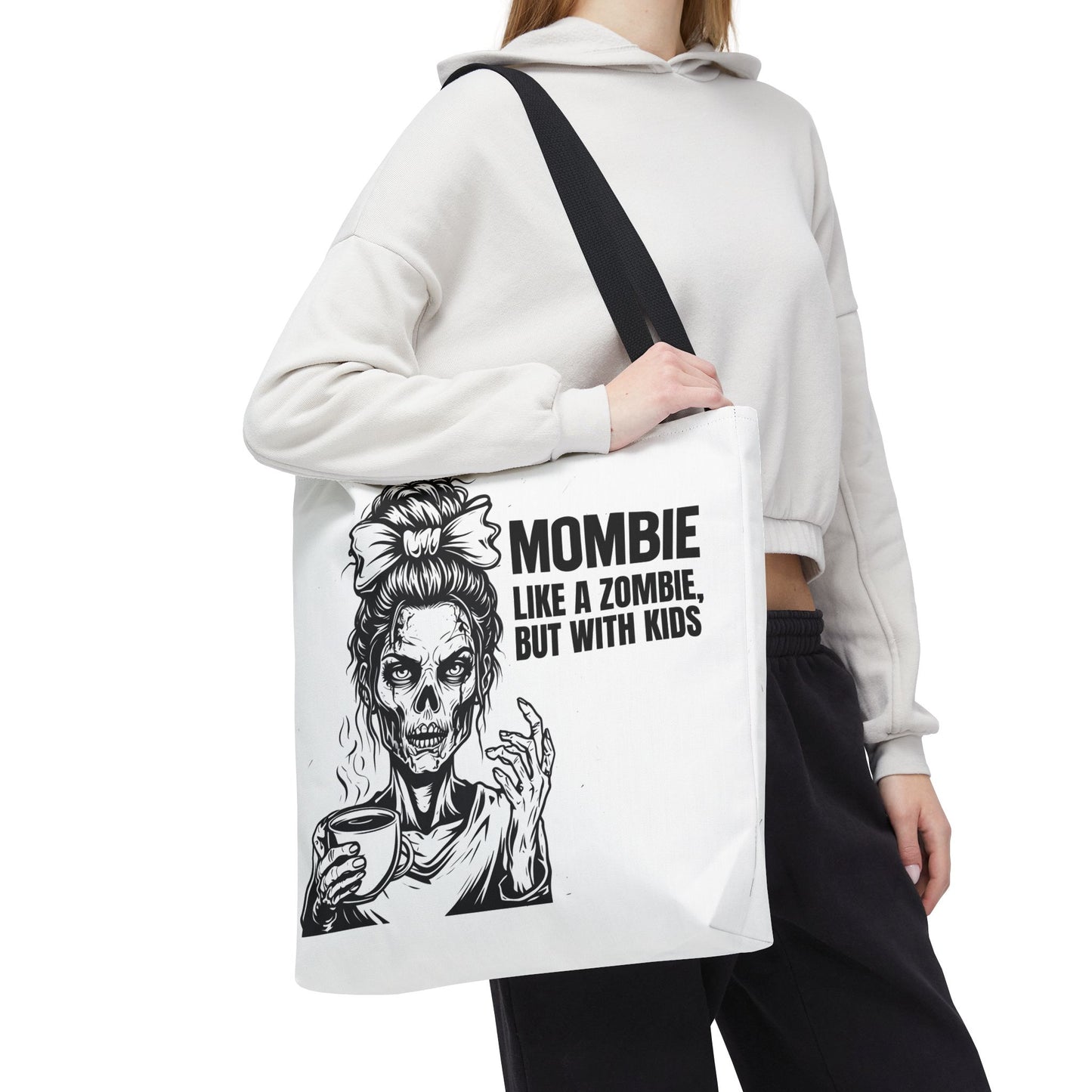 Funny "Mombiel Like a Zombie, but with Kids" Tote Bag - Perfect for Moms and Mother's Day Gift Ideas