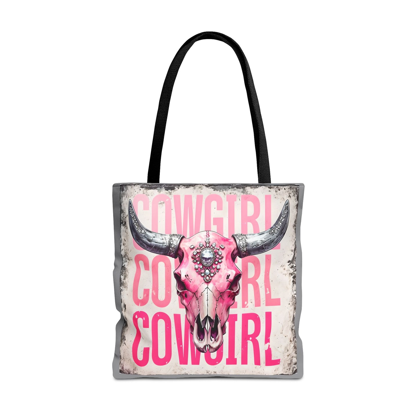 Pink Cowgirl Skull Tote Bag - Stylish Western Decor