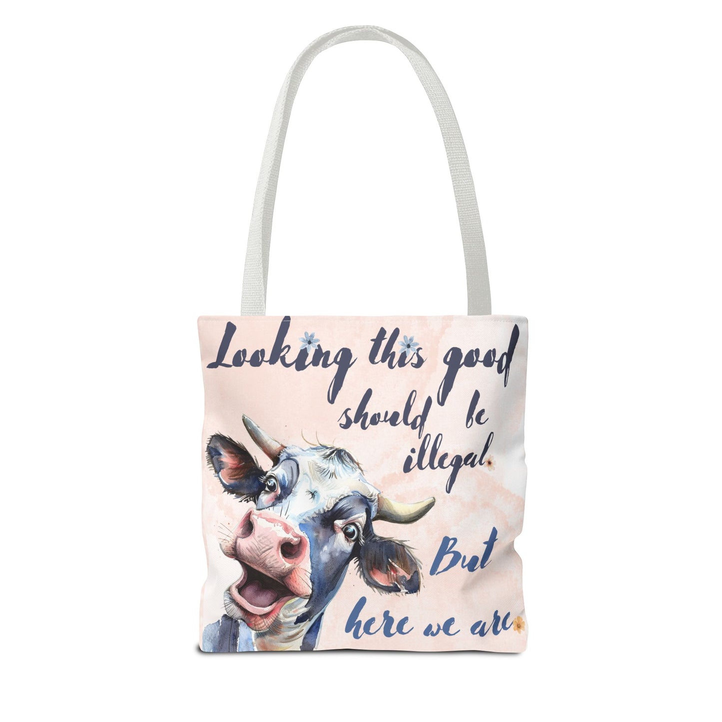 Humorous Cow Tote Bag - 'Looking This Good Should Be Illegal' - Gift Idea