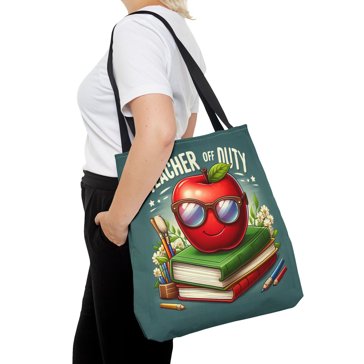 Fun Teacher Tote Bag - 'Teacher Off Duty' Design, Perfect for Back to School & Teacher Appreciation