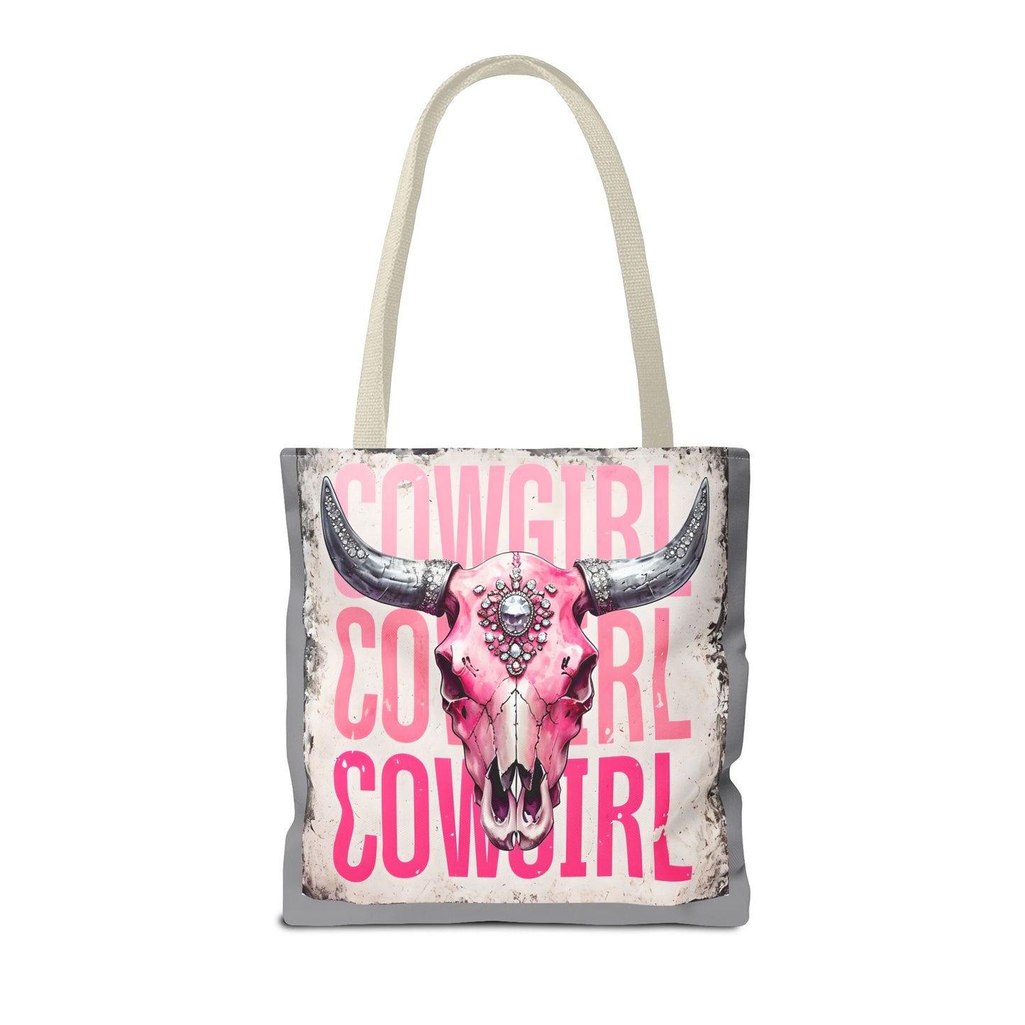 Pink Cowgirl Skull Tote Bag - Stylish Western Decor