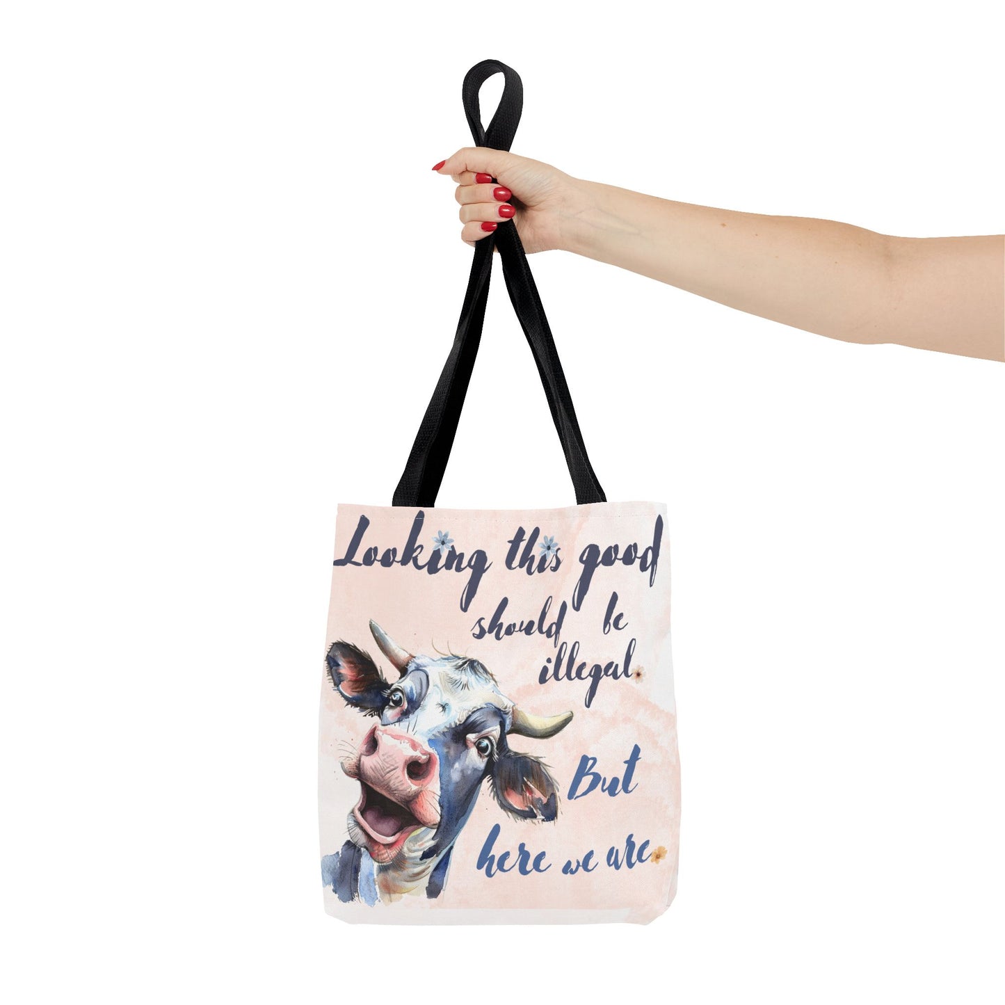 Humorous Cow Tote Bag - 'Looking This Good Should Be Illegal' - Gift Idea