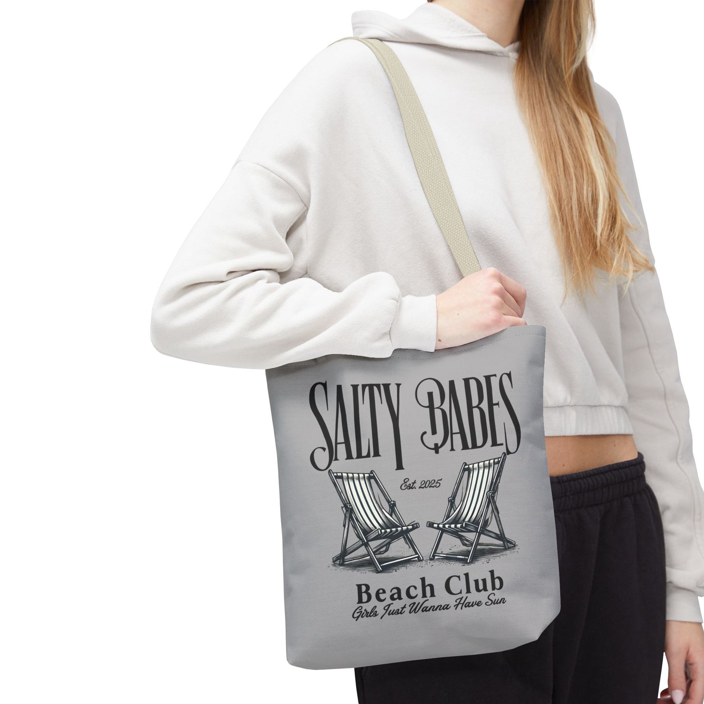Salty Babes Beach Club Tote Bag – Perfect for Sun-Loving Women
