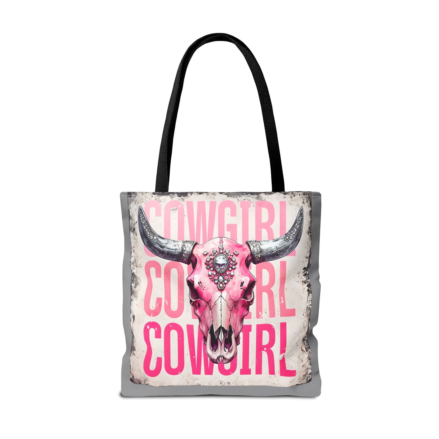 Pink Cowgirl Skull Tote Bag - Stylish Western Decor