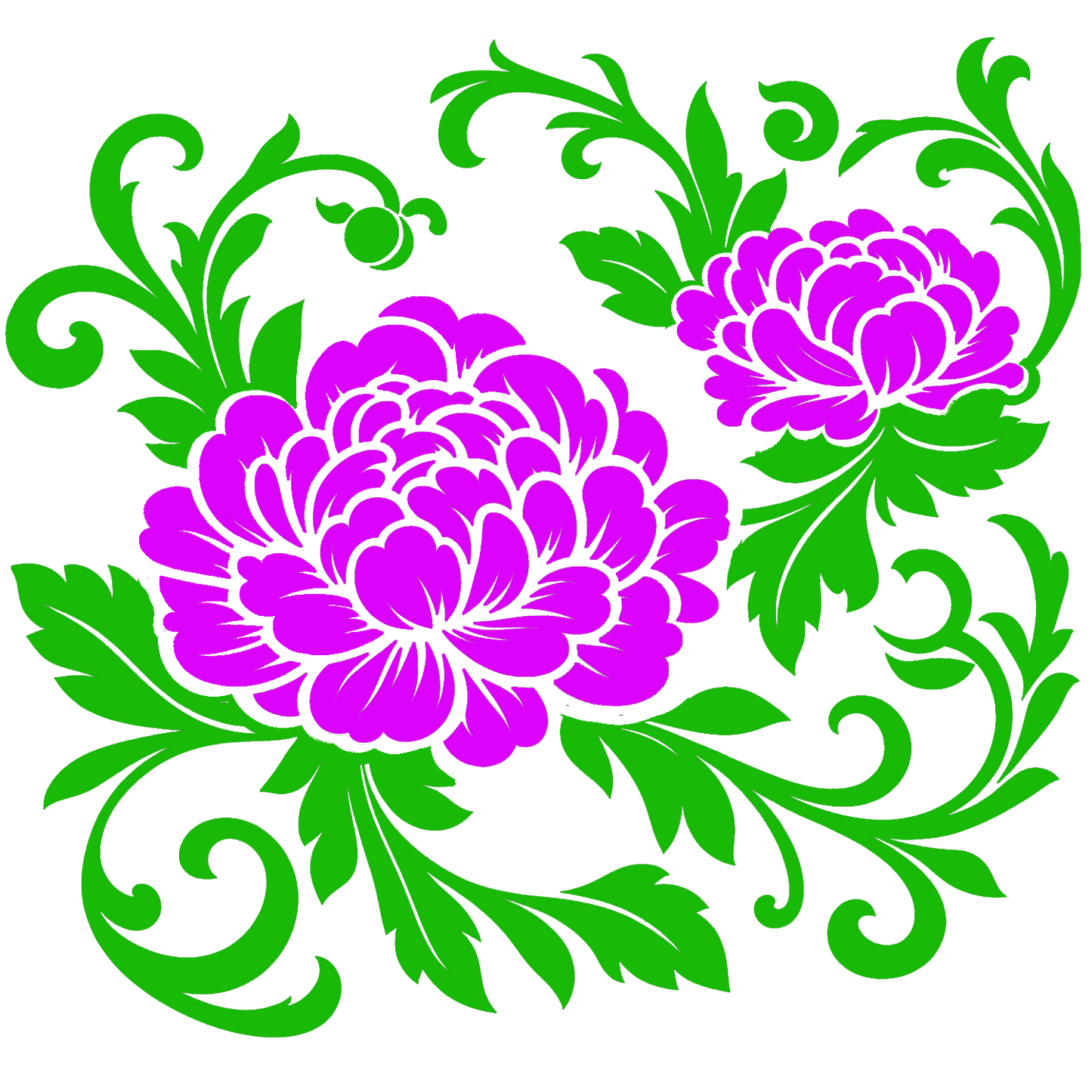Elegant Chinoiserie Peony & Vine Vinyl Decal – Timeless Floral Glass Decor, Auto Custom Decal and more