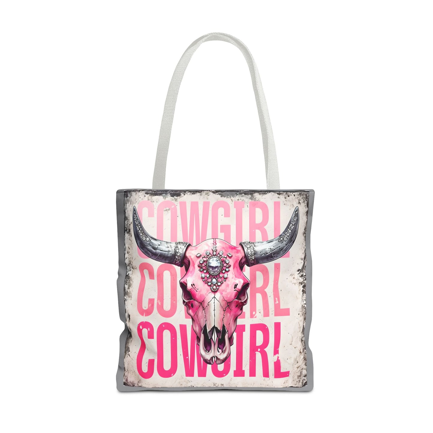 Pink Cowgirl Skull Tote Bag - Stylish Western Decor