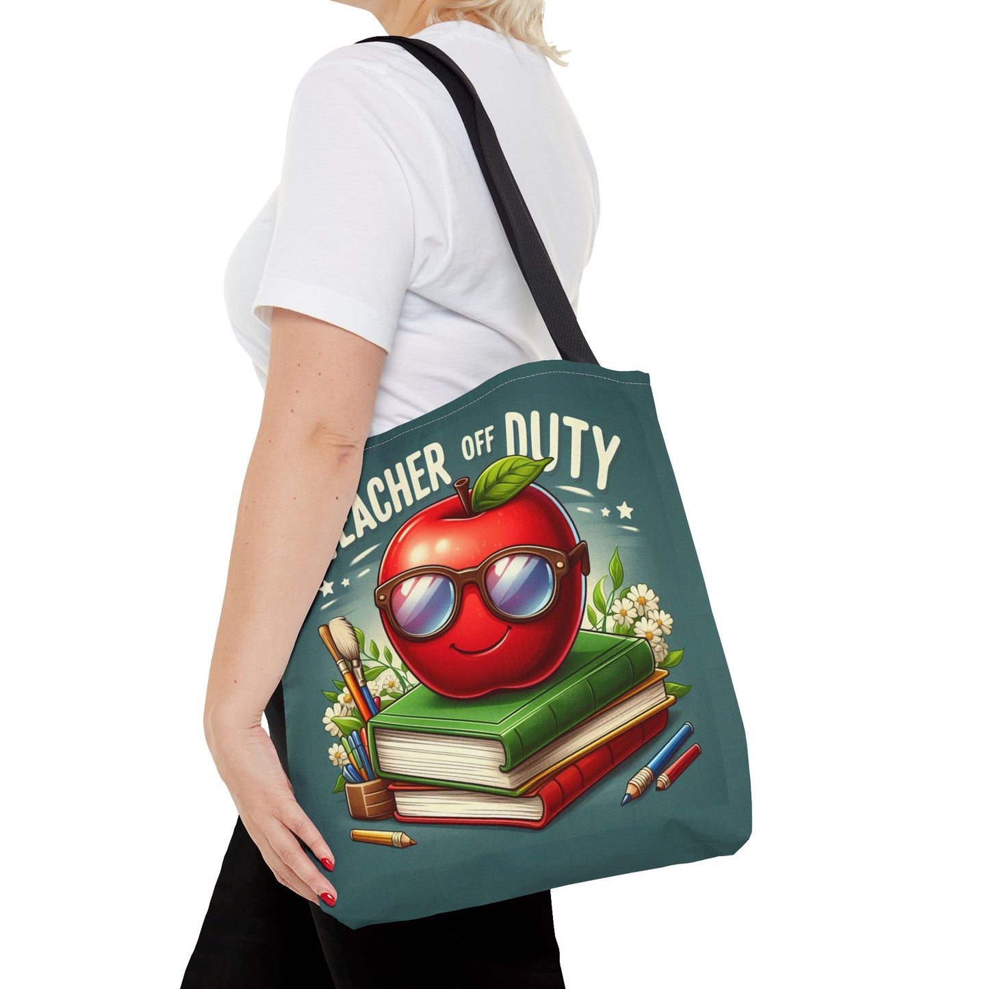 Fun Teacher Tote Bag - 'Teacher Off Duty' Design, Perfect for Back to School & Teacher Appreciation