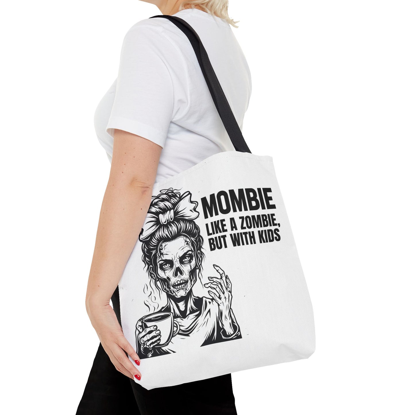 Funny "Mombiel Like a Zombie, but with Kids" Tote Bag - Perfect for Moms and Mother's Day Gift Ideas