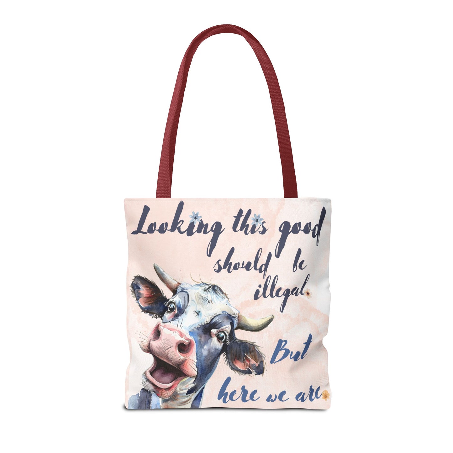 Humorous Cow Tote Bag - 'Looking This Good Should Be Illegal' - Gift Idea