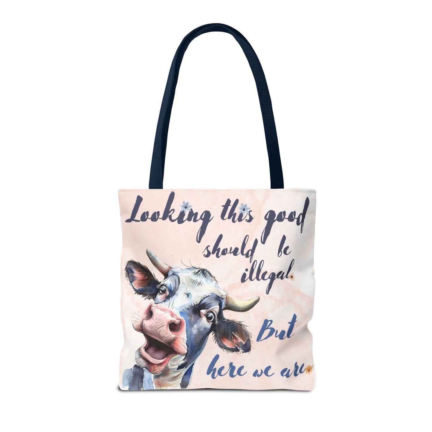 Humorous Cow Tote Bag - 'Looking This Good Should Be Illegal' - Gift Idea