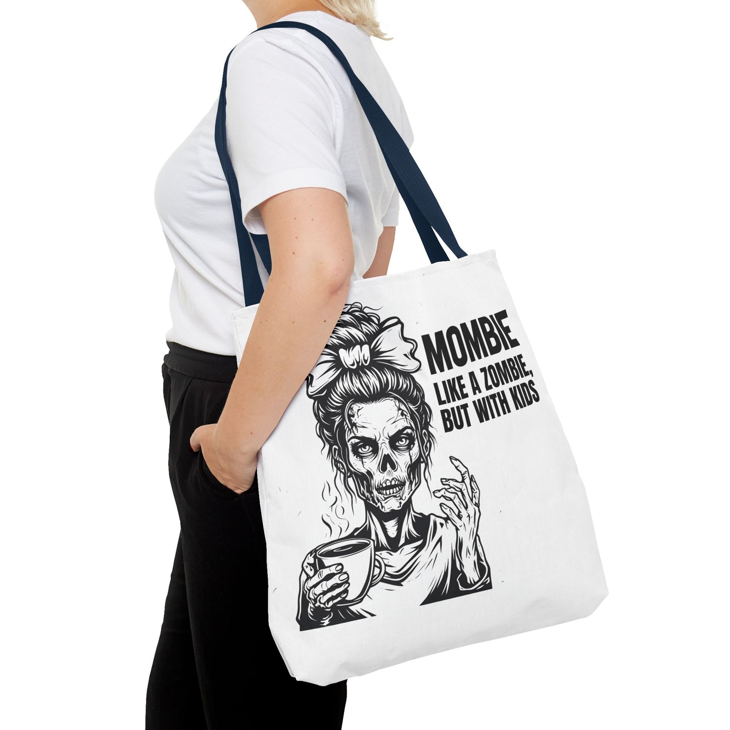 Funny "Mombiel Like a Zombie, but with Kids" Tote Bag - Perfect for Moms and Mother's Day Gift Ideas