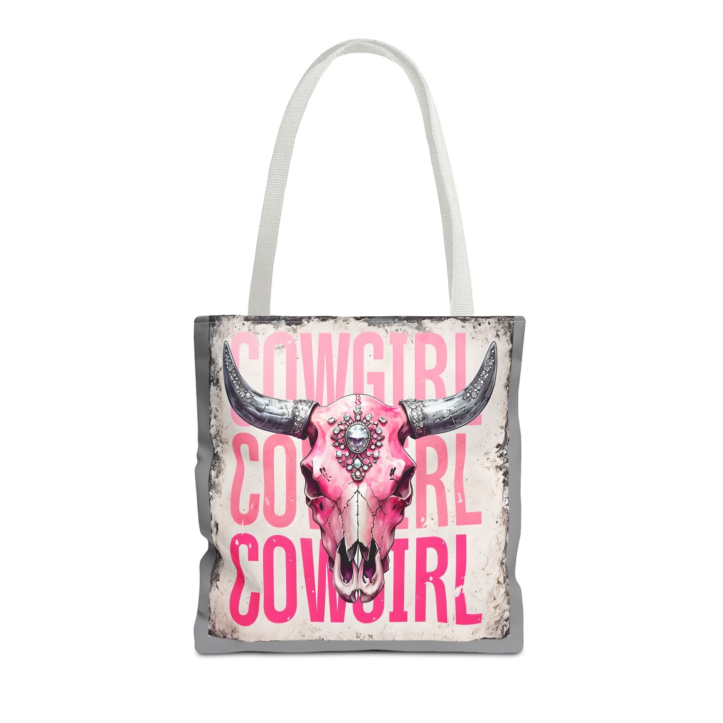 Pink Cowgirl Skull Tote Bag - Stylish Western Decor