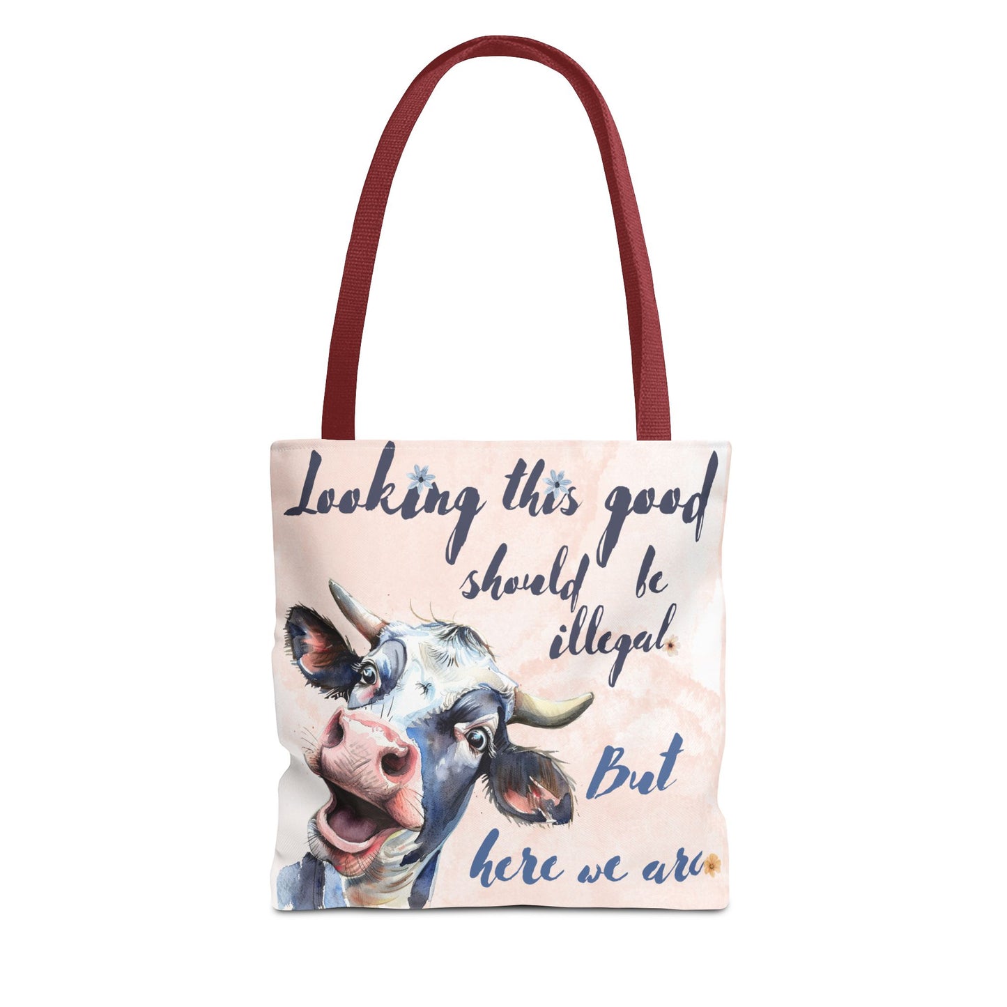 Humorous Cow Tote Bag - 'Looking This Good Should Be Illegal' - Gift Idea