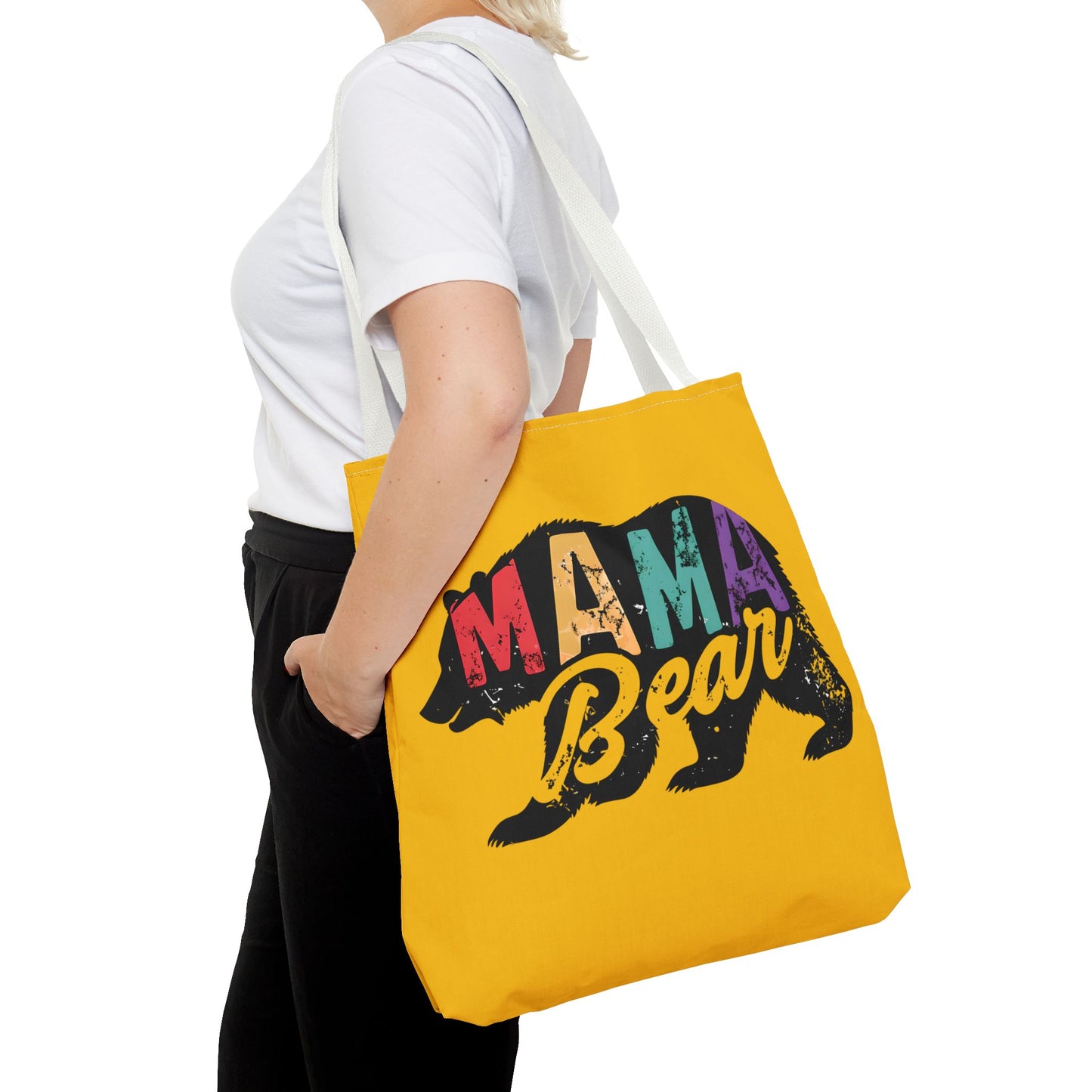 Mama Bear Tote Bag - Colorful & Fun Gift for Moms - Great for Mother's Day
