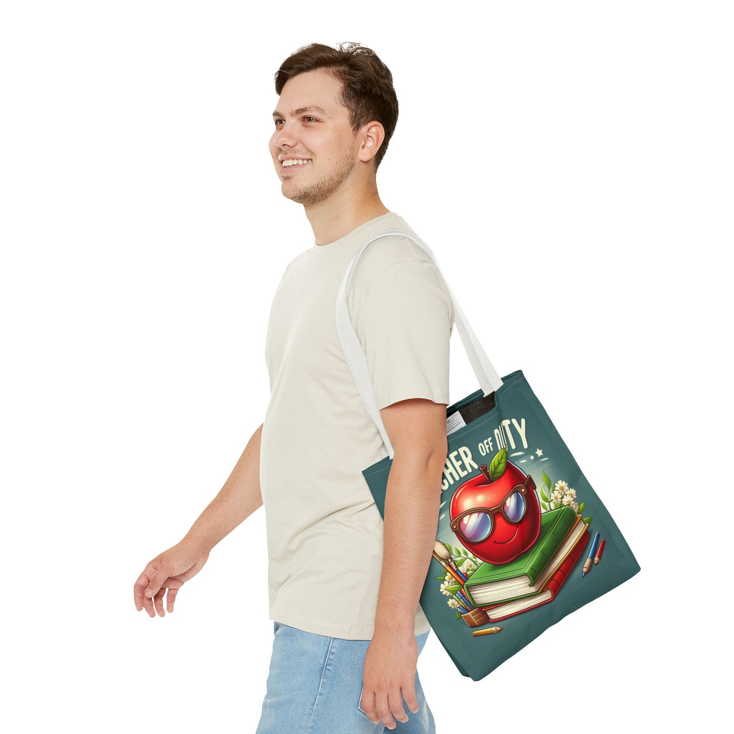 Fun Teacher Tote Bag - 'Teacher Off Duty' Design, Perfect for Back to School & Teacher Appreciation