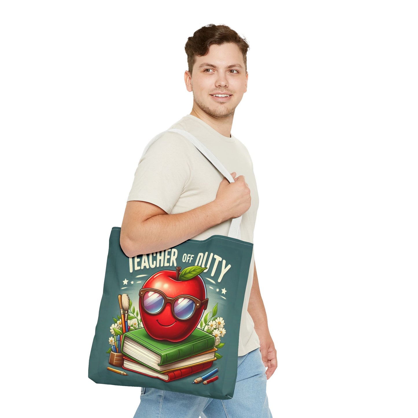 Fun Teacher Tote Bag - 'Teacher Off Duty' Design, Perfect for Back to School & Teacher Appreciation
