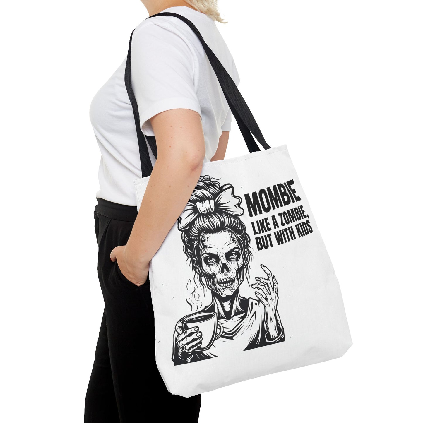 Funny "Mombiel Like a Zombie, but with Kids" Tote Bag - Perfect for Moms and Mother's Day Gift Ideas