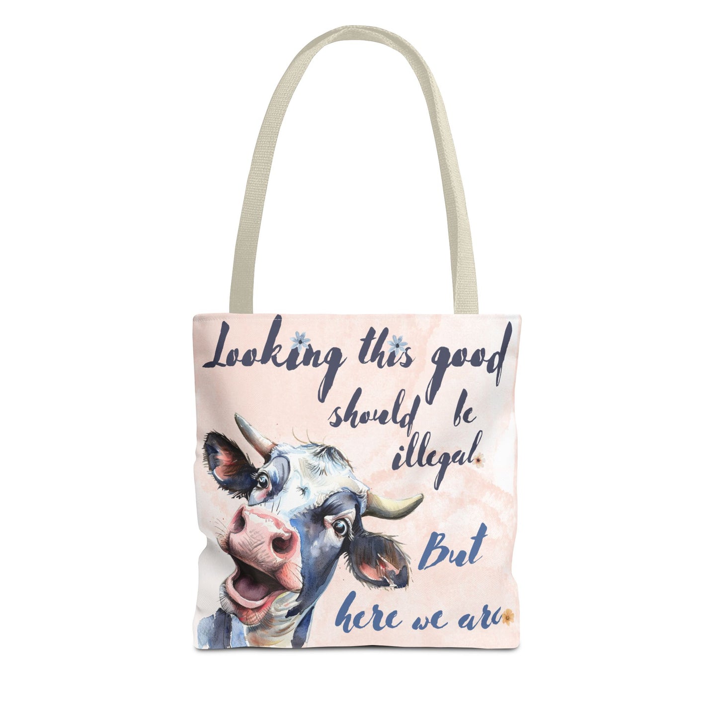 Humorous Cow Tote Bag - 'Looking This Good Should Be Illegal' - Gift Idea
