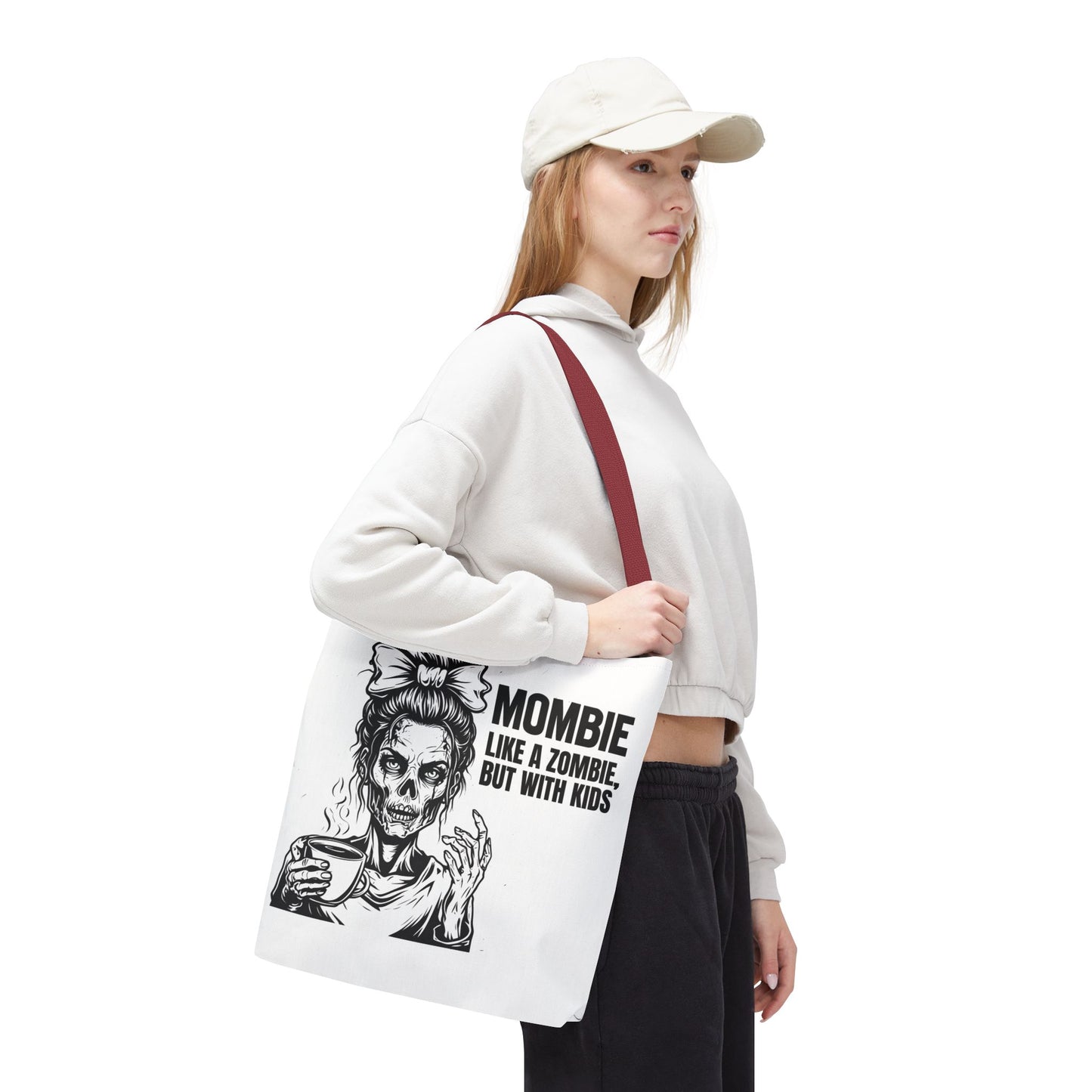 Funny "Mombiel Like a Zombie, but with Kids" Tote Bag - Perfect for Moms and Mother's Day Gift Ideas