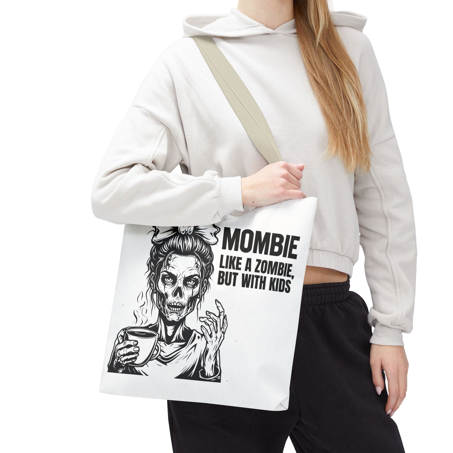 Funny "Mombiel Like a Zombie, but with Kids" Tote Bag - Perfect for Moms and Mother's Day Gift Ideas