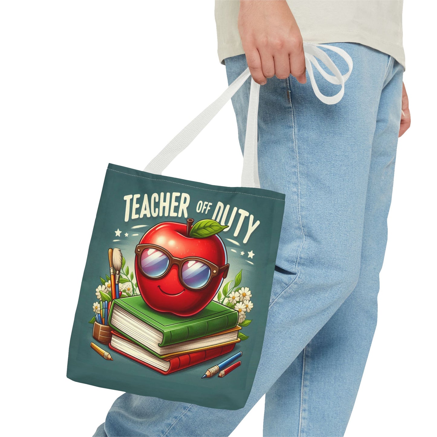 Fun Teacher Tote Bag - 'Teacher Off Duty' Design, Perfect for Back to School & Teacher Appreciation