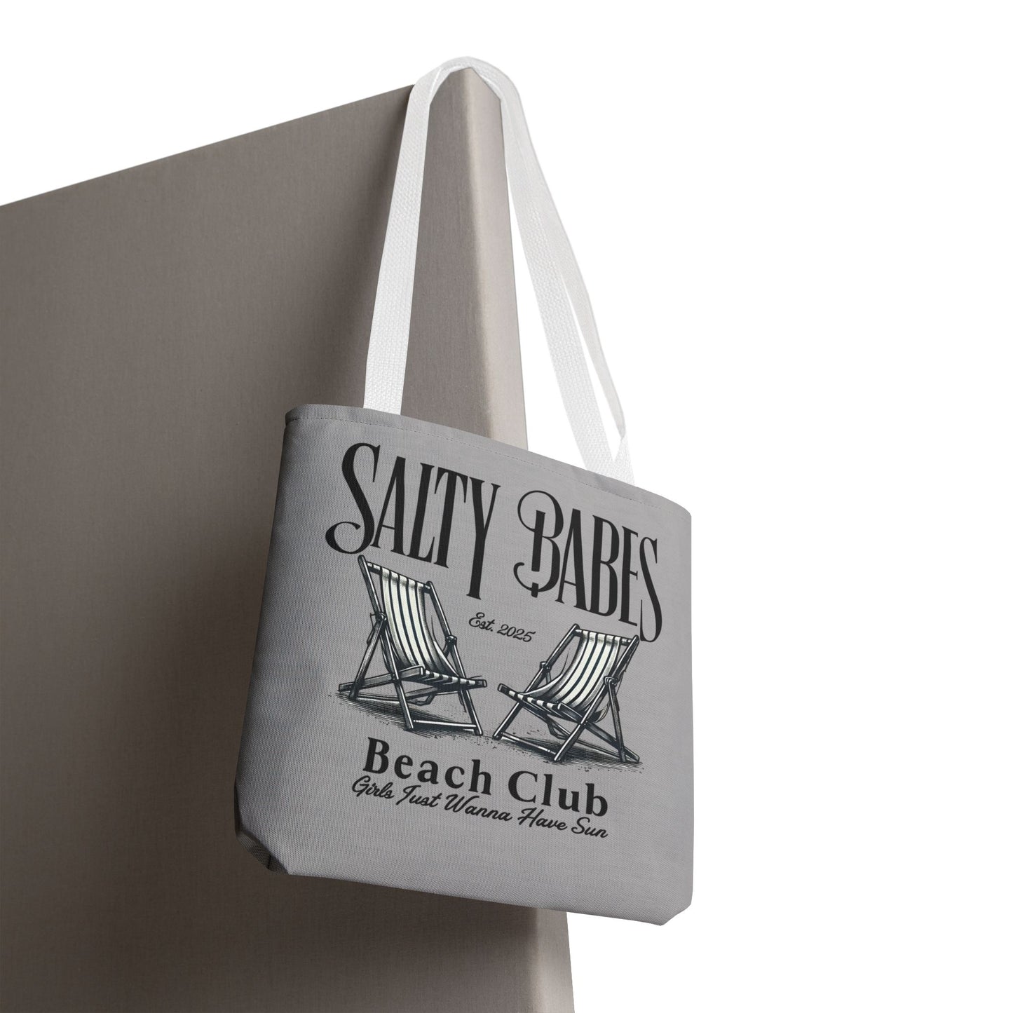 Salty Babes Beach Club Tote Bag – Perfect for Sun-Loving Women