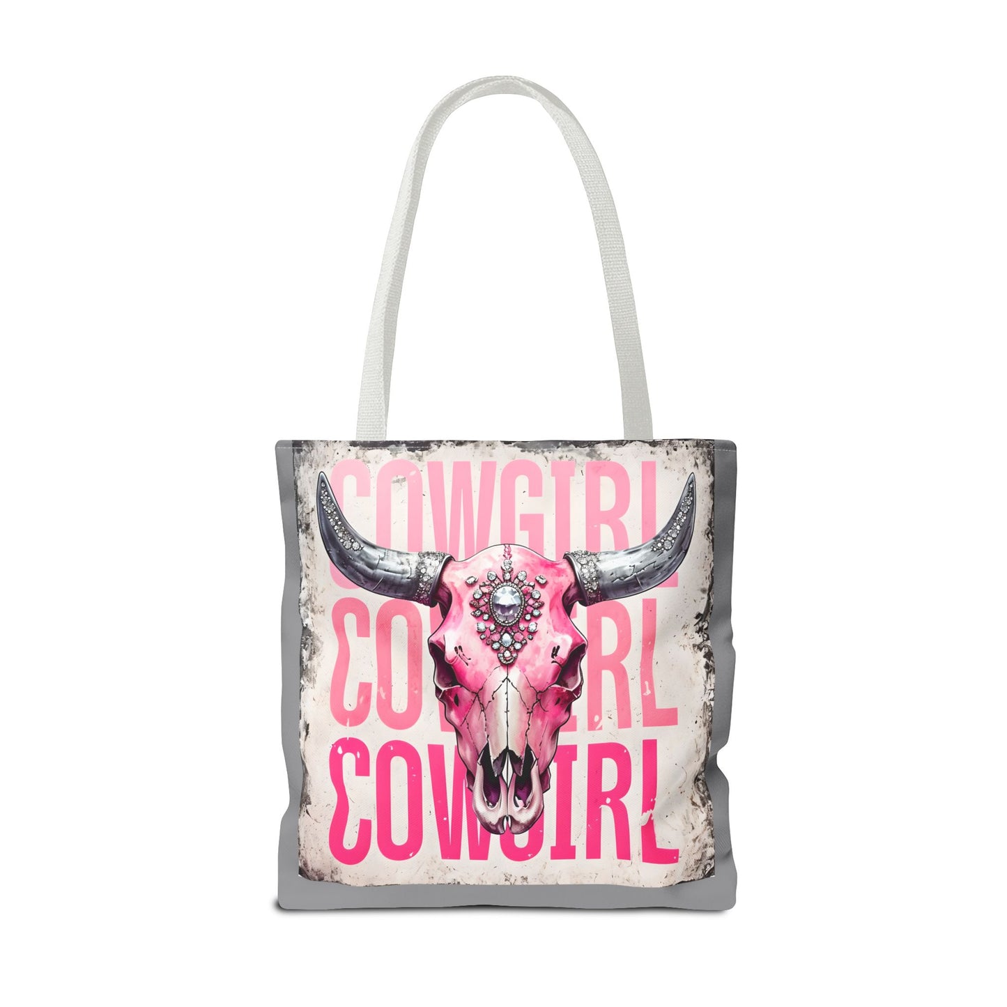 Pink Cowgirl Skull Tote Bag - Stylish Western Decor