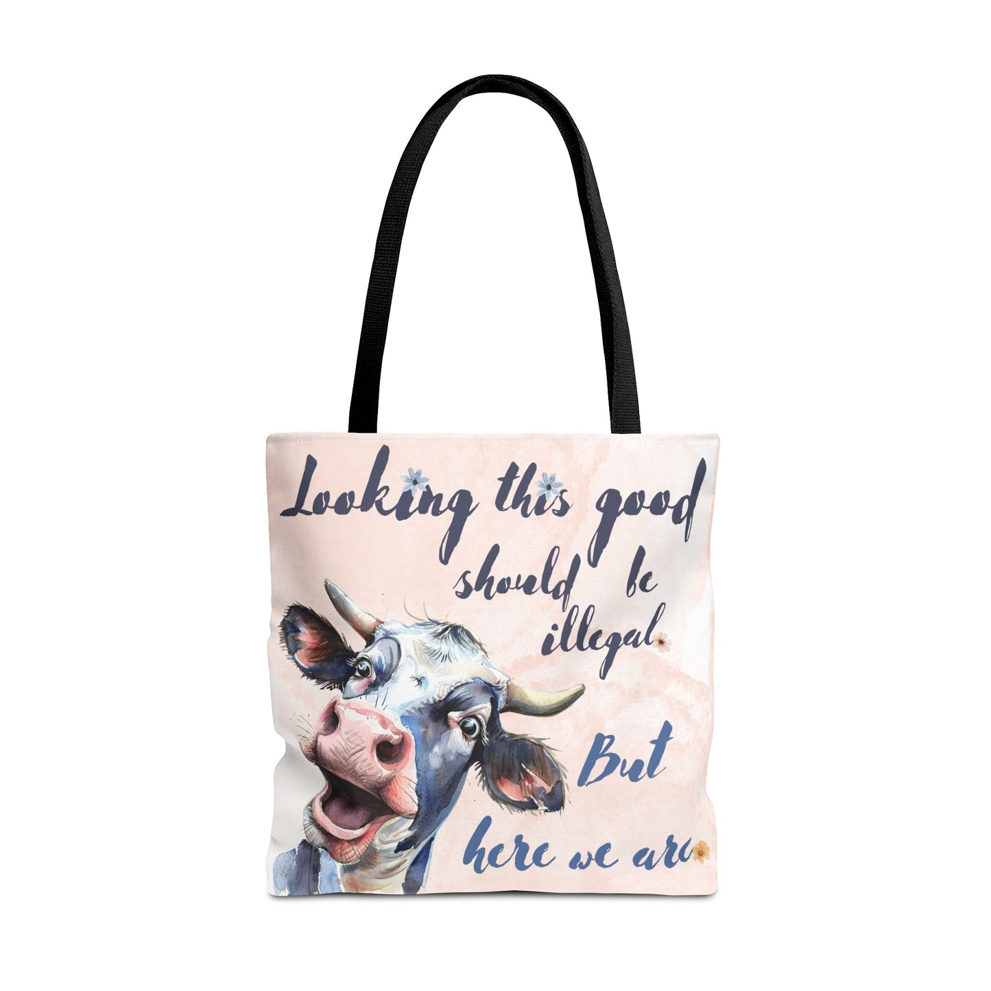 Humorous Cow Tote Bag - 'Looking This Good Should Be Illegal' - Gift Idea