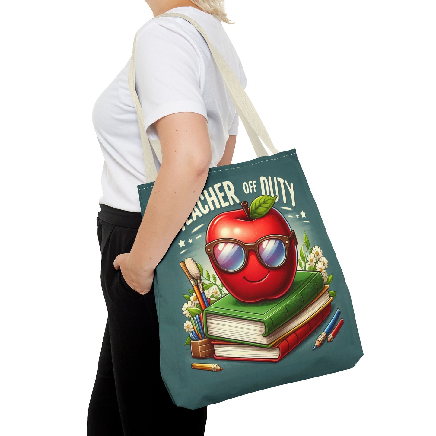 Fun Teacher Tote Bag - 'Teacher Off Duty' Design, Perfect for Back to School & Teacher Appreciation
