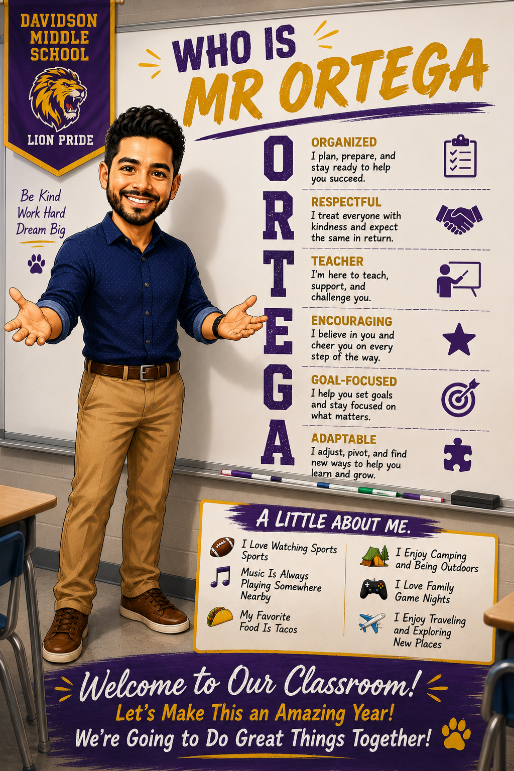 Custom Teacher "About Me" Poster – Personalized Meet the Teacher Digital Download