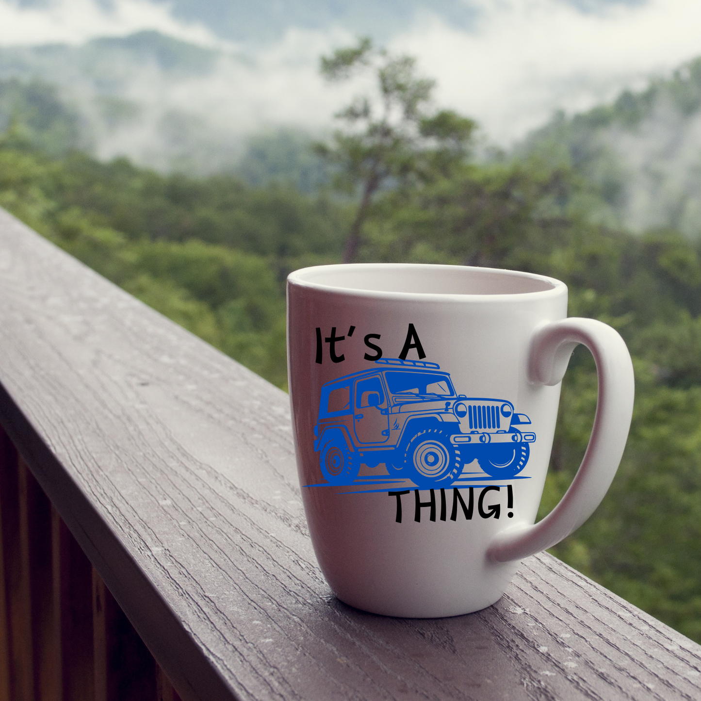 Love your Jeep? Celebrate it with our "It's a (JEEP) Thing" Vinyl decal. Order now and express your passion!