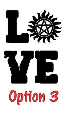 TV SHOW Supernatural Love (anit-possession) Decal SPN Fan #SPNfamily Decal Winchester Car decal Window Decal Cup Decal