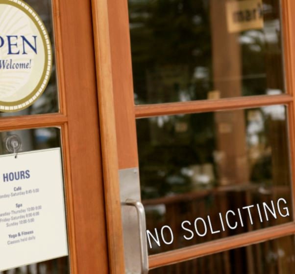 NO SOLICITING BUSINESS decal Business window decal Business Door decal