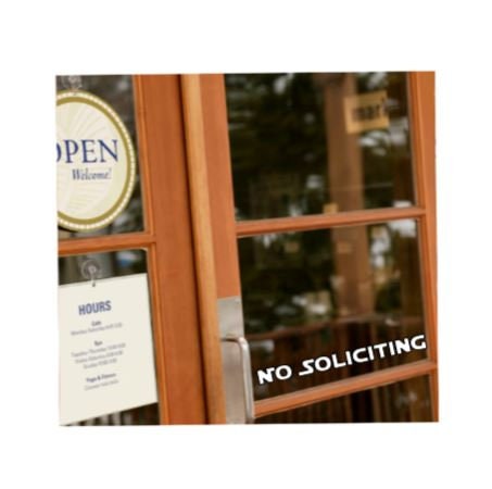 NO SOLICITING BUSINESS decal Business window decal Business Door decal