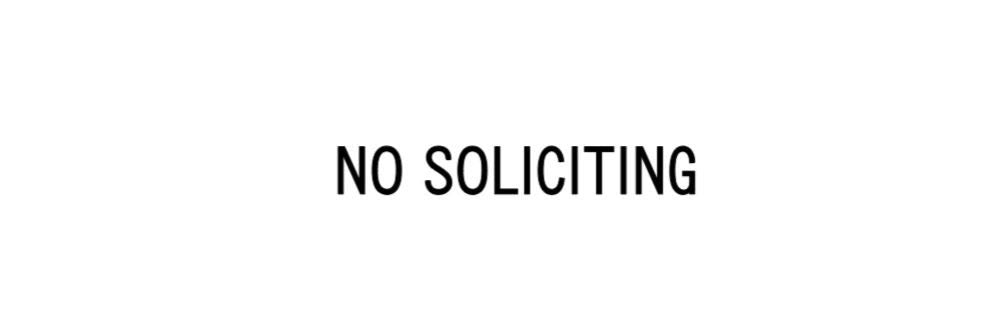 NO SOLICITING BUSINESS decal Business window decal Business Door decal