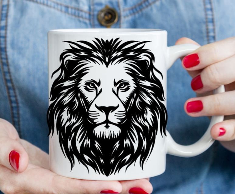VINYL Decal | LION Decal | King of the Jungle Lion Decal | Animal Decal | Lion Head Vinyl Sticker | Window Decal Computer Decal