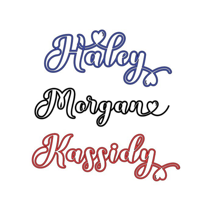 VINYL Decal | Outline Font Name Decal | Name Decal | Personalized Name Decal | Wedding Party gifts | Bride | Bridesmaid Gift | Cup Decal