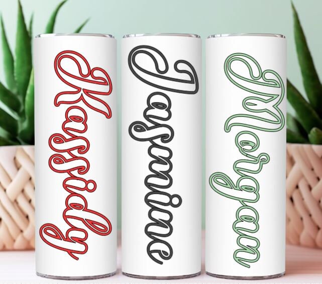 VINYL Decal | Outline Font Name Decal | Name Decal | Personalized Name Decal | Wedding Party gifts | Bride | Bridesmaid Gift | Cup Decal