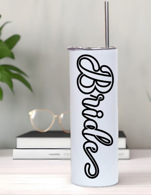 VINYL Decal | Outline Font Name Decal | Name Decal | Personalized Name Decal | Wedding Party gifts | Bride | Bridesmaid Gift | Cup Decal