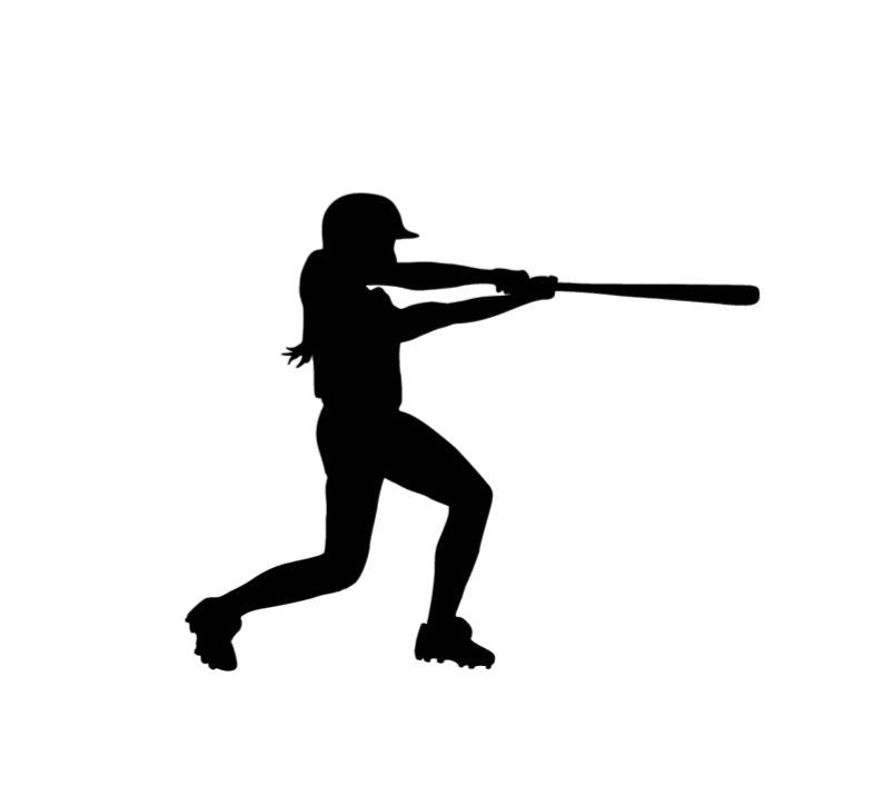 Female Softball/Baseball Player VINYL Car Decal | High School Sport Decal | Softball Female Player Decal | Computer Decal | Vinyl Car Decal | Window Decal