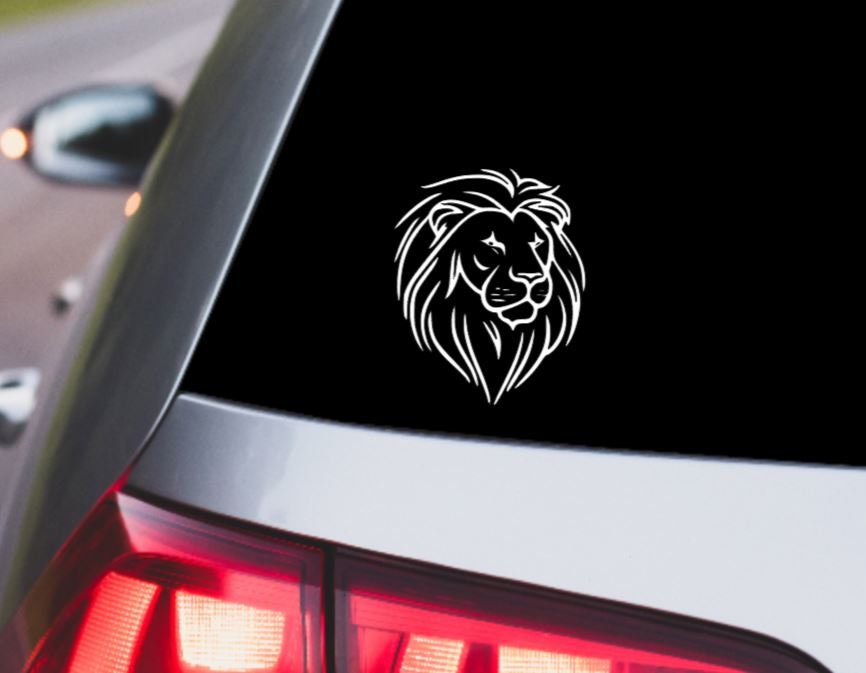 LION Decal | King of the Jungle Lion Decal | Animal Decal | Lion Head Vinyl Sticker | VINYL Decal | Window Decal Computer Decal