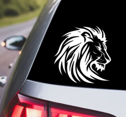 LION PROFILE Decal | King of the Jungle Lion Decal | Animal Decal | Lion Head Vinyl Sticker | VINYL Decal | Window Decal Computer Decal
