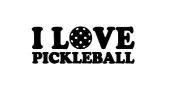 VINYL Decal | I Love PICKEBALL | Pickleball Decal |Love Pickleball Car Window Decal | Cup Computer Decal
